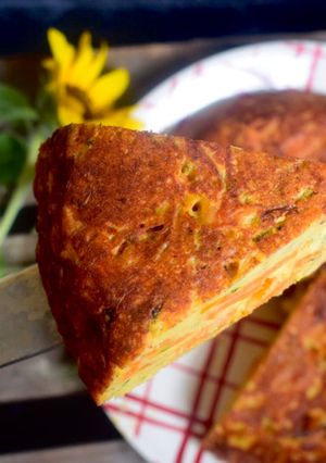 A picture of Vegan Tortilla De Patatas (Spanish Omelette).