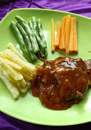 Foto resep Beef steak black paper