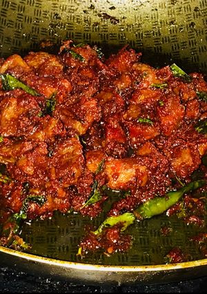A picture of Crispy Fried mutton.