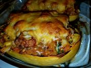 A picture of roasted spaghetti squash