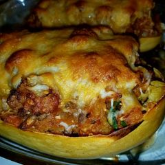 A picture of Baked Spaghetti Squash.