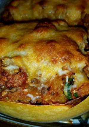 A picture of Baked Spaghetti Squash.
