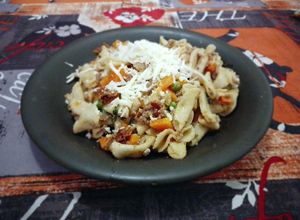 Una foto de Fideo con Carne Molida de res