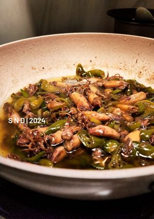 Foto resep Cumi Asin Tumis Kecap & Cabe Ijo #masakanIndo