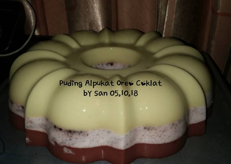 Puding Alpukat Oreo Coklat