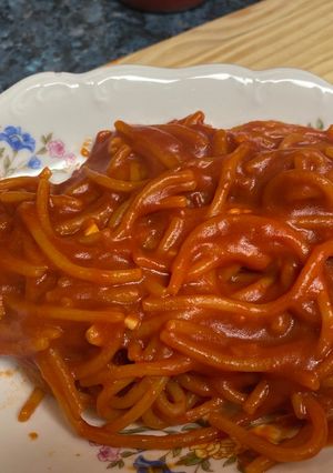 Una foto de Spaghetti a la asesina