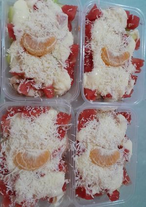 Foto resep Salad buah semangka,melon,jelly