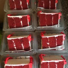 Red velvet poke cake A picture of Red velvet poke cake.