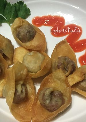 Foto resep Cemil pangsit goreng daging
