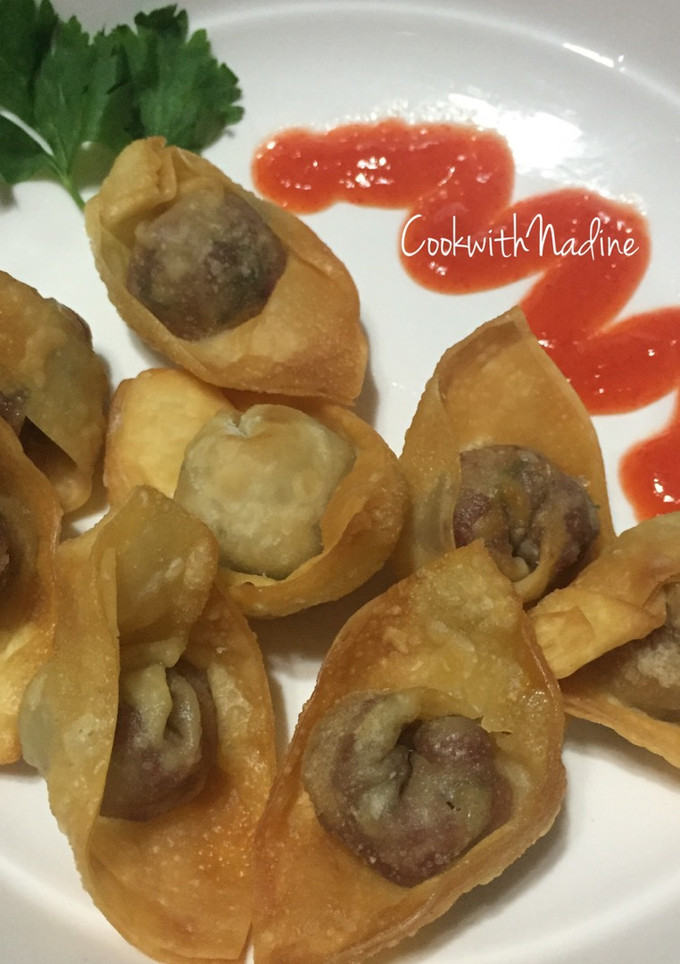 Foto resep Cemil pangsit goreng daging