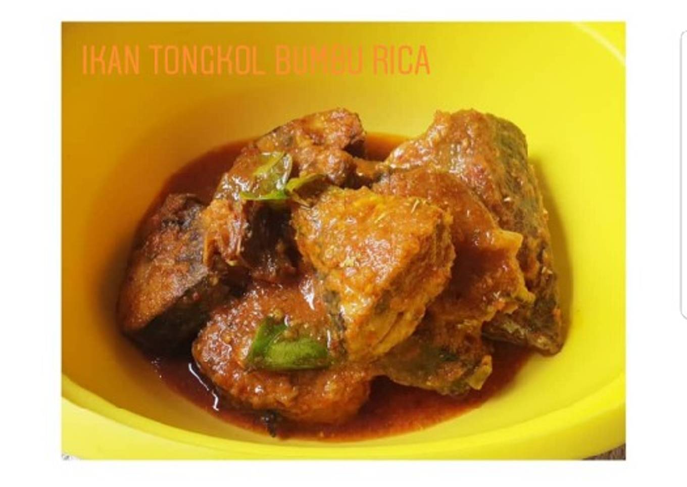 Ikan tongkol bumbu rica