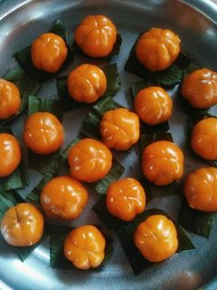 Hình của món Bánh mochi bí đỏ.