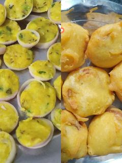 अनियन पोटैटो रिंग्स (onion potato rings recipe in Hindi) रेसिपी मुख्य फोटो