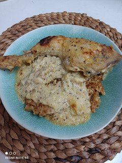 Una foto de Pollo a la mostaza