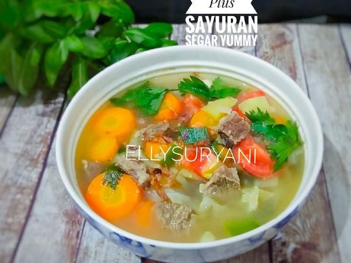 Yuk intip, Resep gampang bikin Sup Daging-Sayuran Simple Yummy dijamin gurih