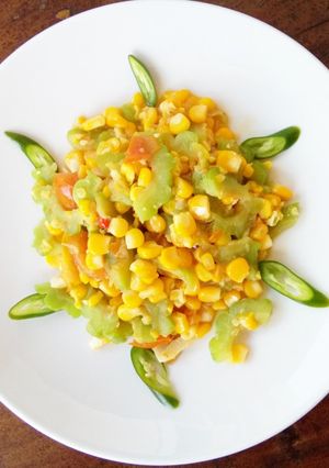 Foto resep Tumis pare jagung manis