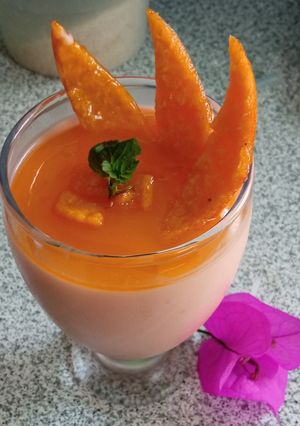 Una foto de Panna cotta de mandarina 🍊