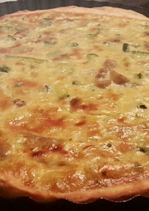 Una foto de Tarta de zapallito y berenjena