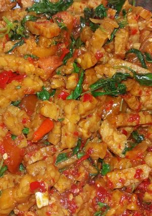 Foto resep Sambel goreng tempe kemangi