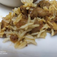 A picture of Chole biryani.