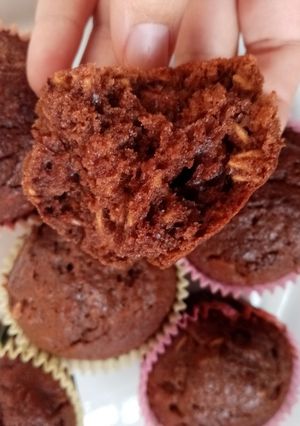 Una foto de Cupcake de chocolate y avena