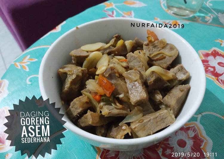 Daging Goreng Asem Sederhana