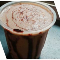 A picture of Chocolate Lassi (Hershey Syrup).