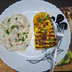 A picture of High Protein, Low Calorie, Paneer Cucumber Bowl.