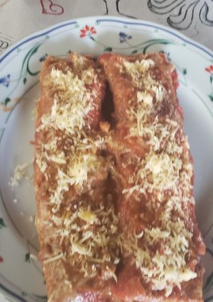 Una foto de Canelones de Acelga, Choclo y Carne