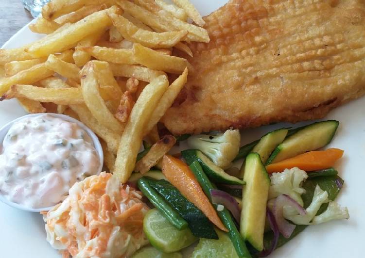 Easiest Way to Cook Tasty Battered fish,Chips n Veggies#authors m #Festive contest-Mombasa