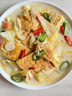 Foto resep Telor dadar Sayur kol Masak santan