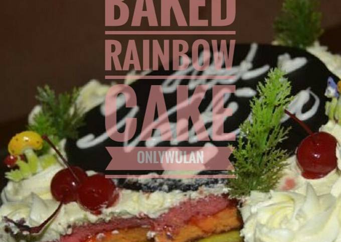 Baked Rainbow Cake