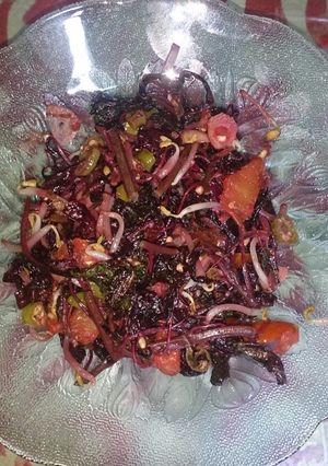 Foto resep Tumis Bayam Merah Toge