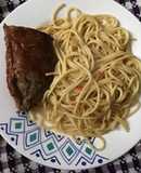Espaguetis con ajo