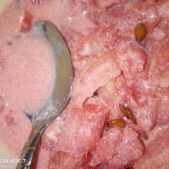 A picture of Watermelon with milk.