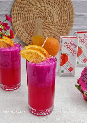 Foto resep Orange Pitaya Yogurt Slushie