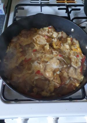 A picture of Spicy savoury Banana Omelette.