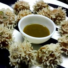A picture of Soya granules rice flower dumplings.