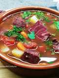 Sopa de frijoles rojos o judías pintas