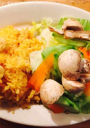 Una foto de Paella