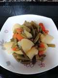 Vainas con zanahoria y patatas