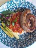 Pap and wors with relish and steamed corn