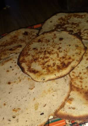Una foto de Panqueques de naranja y banana 🤤