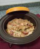Pollo con panceta y manzanas