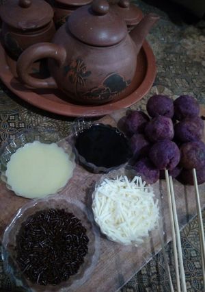 Foto resep Uwi tusuk saus celup