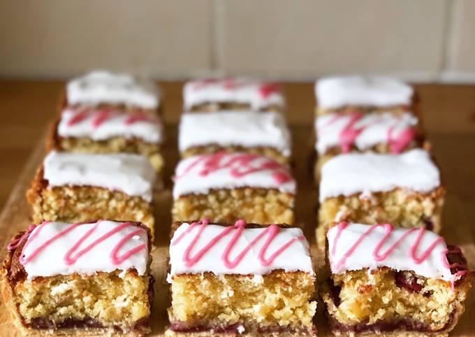 Cherry & Coconut Bakewell Slice