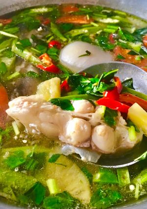 Hình của món Canh chua cá hú.