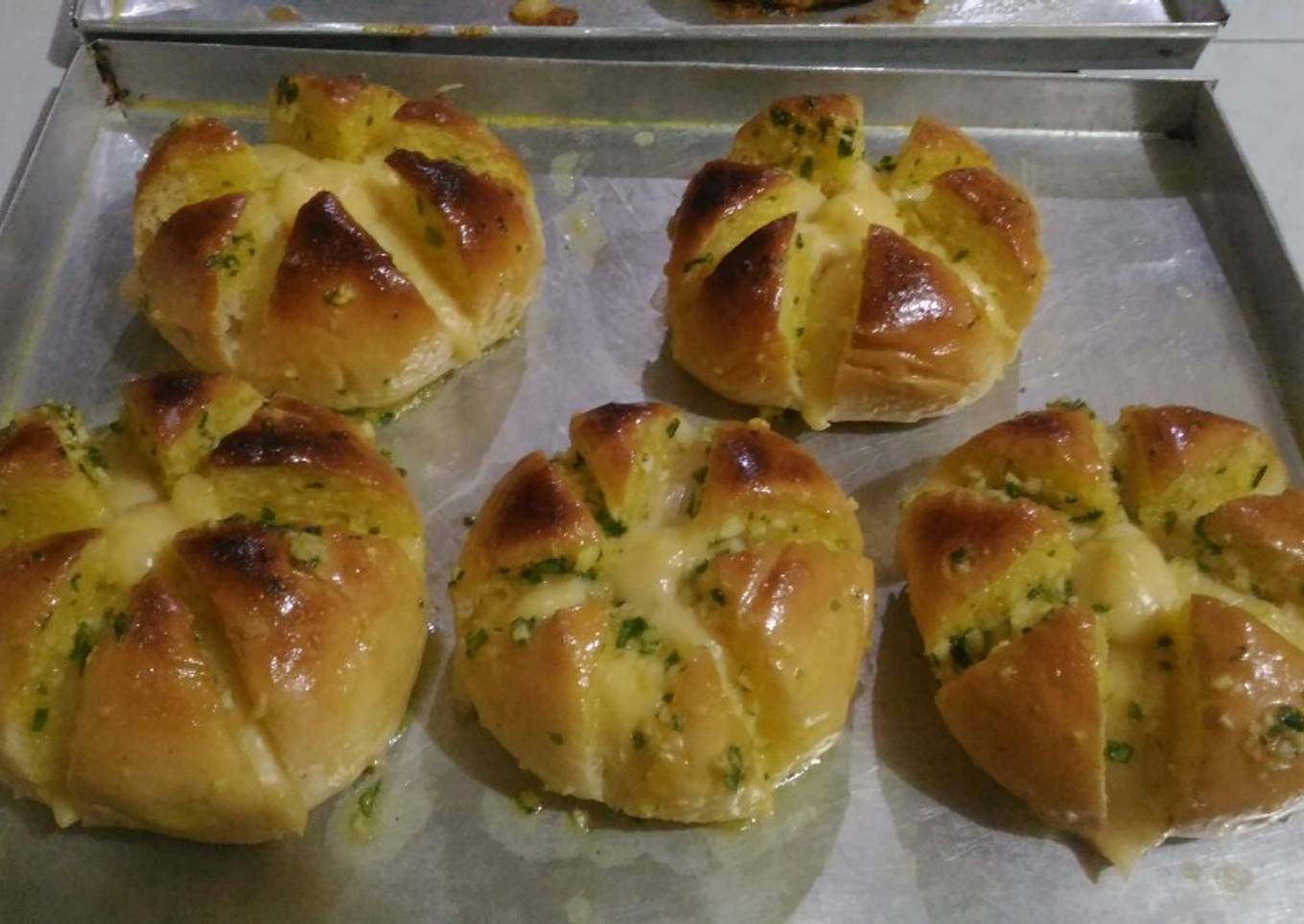 Korean Garlic Cheese Bread Tanpa Cream Cheese