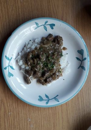 Una foto de Encebollado de hígado de ternera