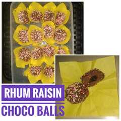 A picture of Rhum Raisin Choco Balls.